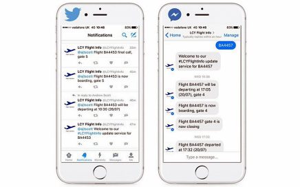 Aeroporto Londres City dá informações no Facebook Messenger