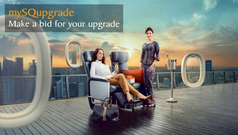 Oferta Leilão mySQupgrade da Singapore Airlines