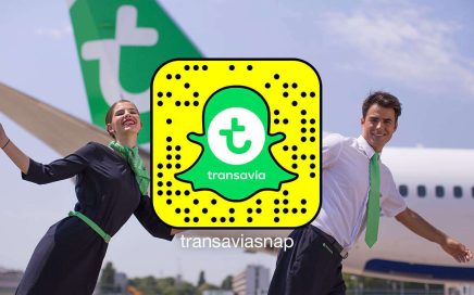 Presença da Companhia Aérea Low Cost Transavia no Snapchat
