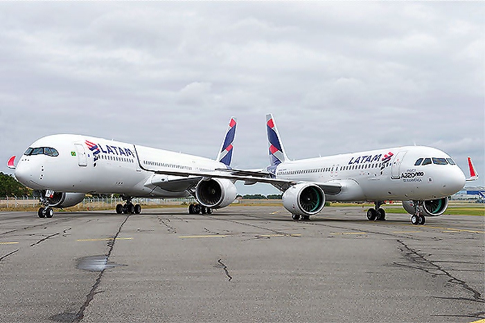 A350 XWB e A320neo da LATAM Airlines