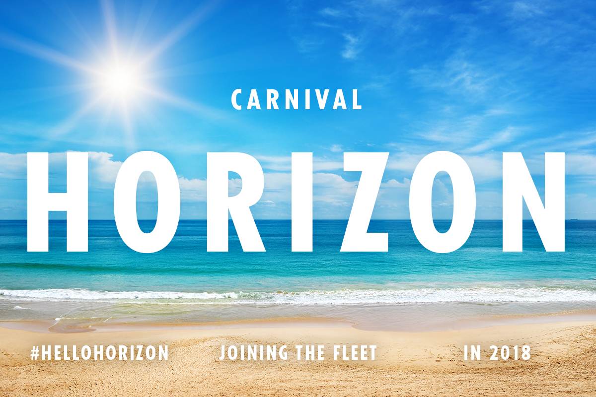 Carnival Horizon novo navio da classe Vista que estreia em 2018