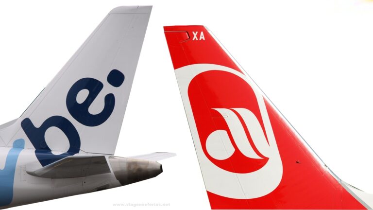 Cauda de avião da Flybe e da air berlin