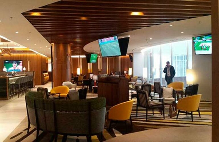 Sala VIP da Iberia no aeroporto Rio de Janeiro Galeão no Brasil