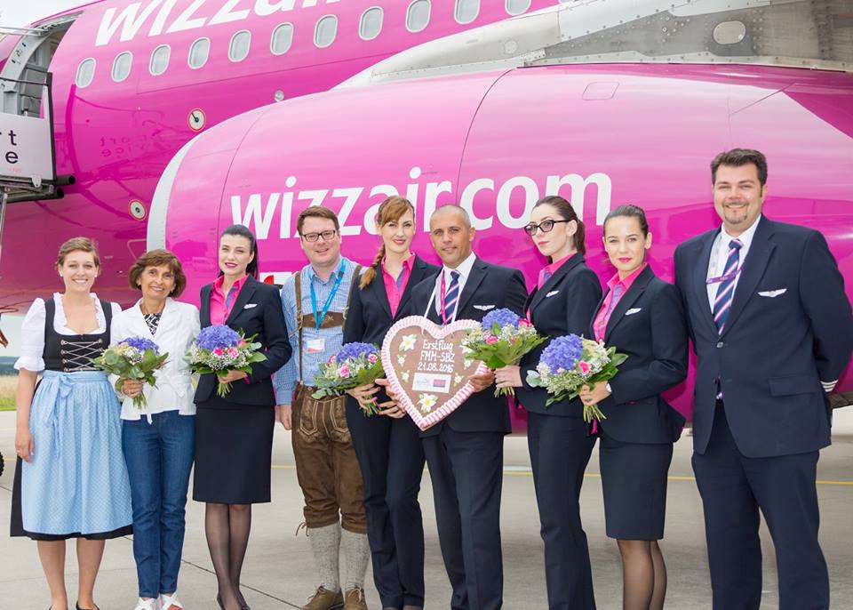 voo inaugural da low cost Wizz Air entre Sibiu e Munique