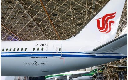 Aeronave B787 da companhia aérea Air China