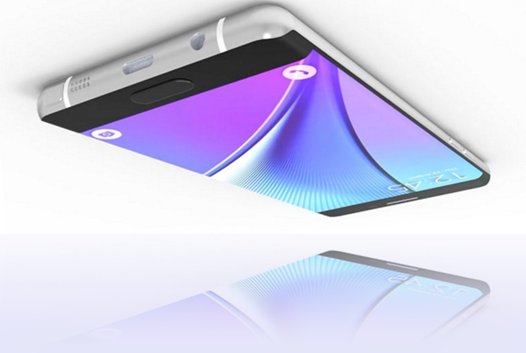 Vista em perspectiva do Samsung Galaxy Note 7