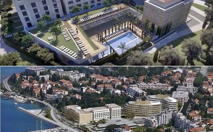 Imagens aéreas do futuro hotel Hyatt Regency Zadar Maraska na Croácia