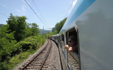 Comboio de Interrail em Itália