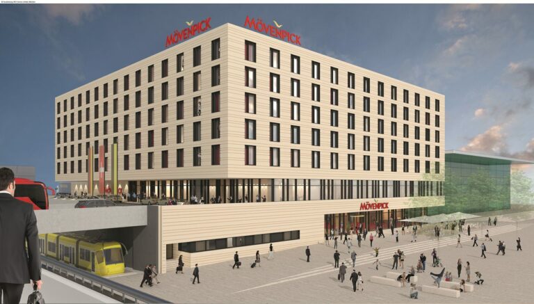 Projecto do novo hotel Movenpick no aeroporto de Estugarda para 2019