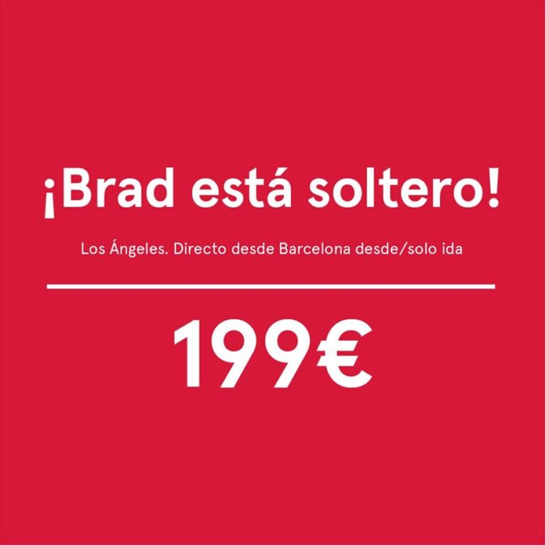 Brad Pitt está solteiro: Campanha da Low Cost Norwegian