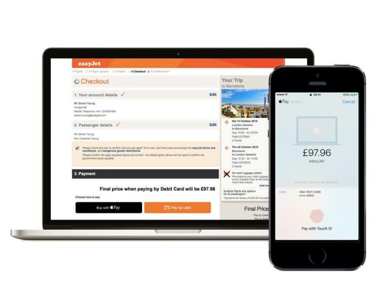 Apple Pay da easyJet já funciona na wed através de iPad ou Mac