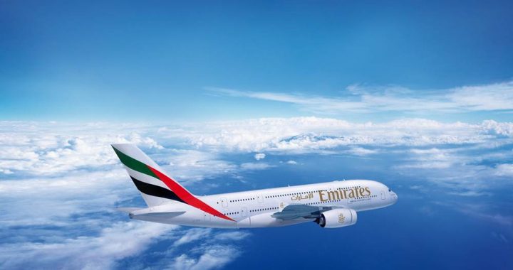 A380 da Emirates em voo