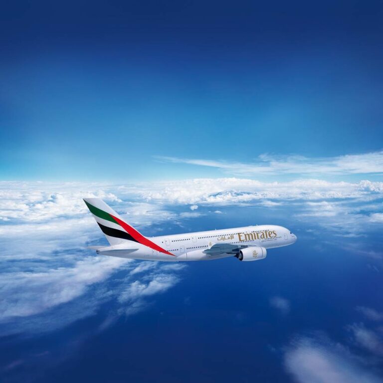 A380 da Emirates em voo
