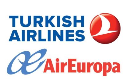 Logos da Turkish Airlines e Air Europa