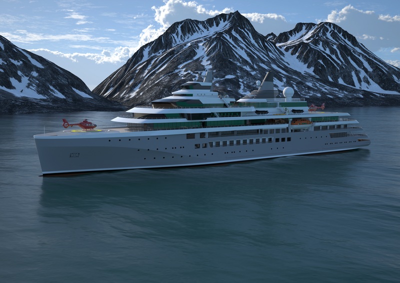 Simulação de navegação do navio Damen na região da Antartida