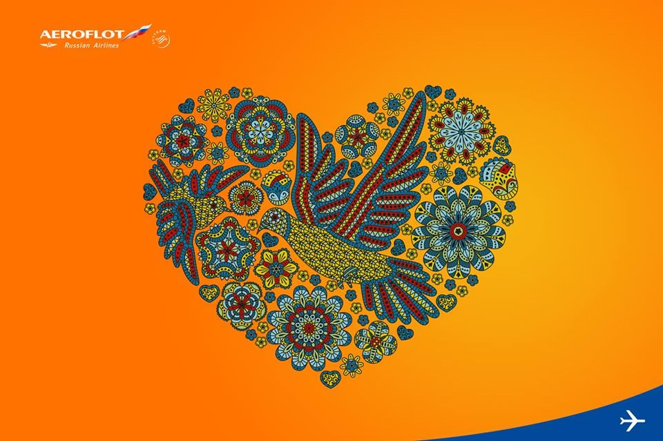 Comemoração do dia da Paz na companhia aérea Aeroflot