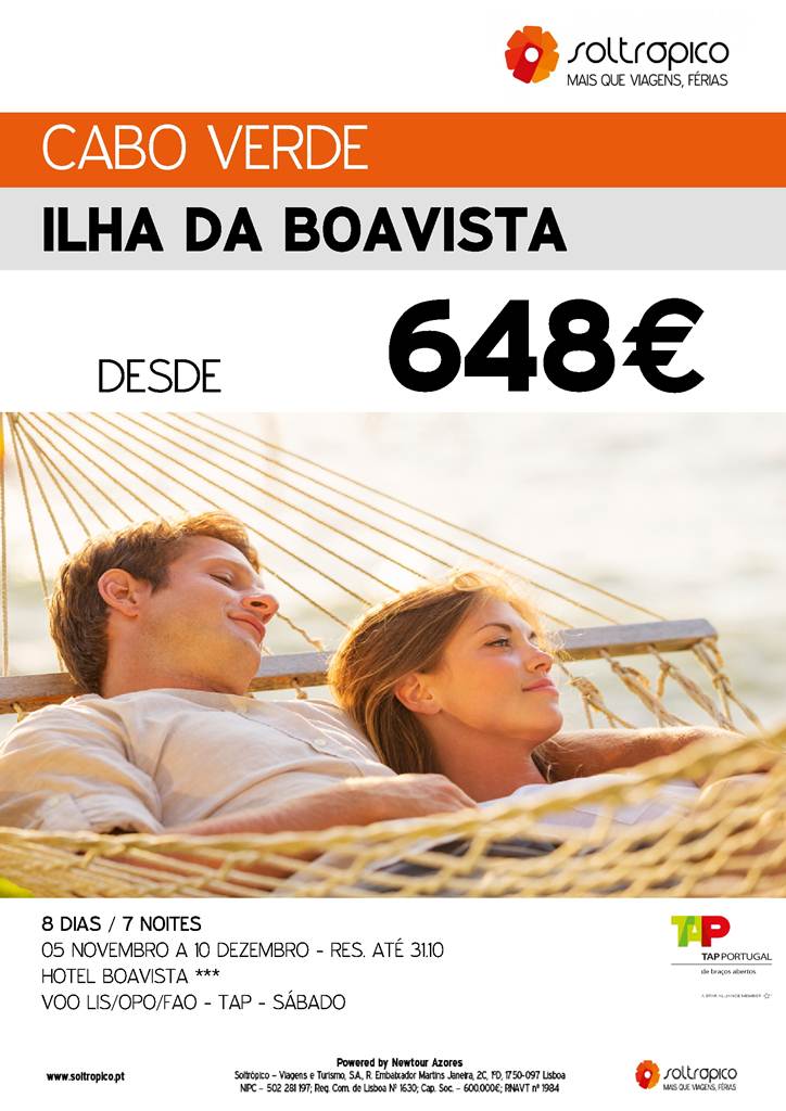 Ultimas semanas para reservar pacote de férias na ilha da Boavista desde 648€
