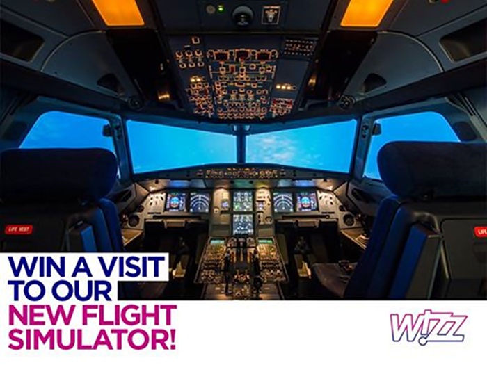 Passatempos Wizz Air: Simulador de voo em Budapeste até 30 de Outubro