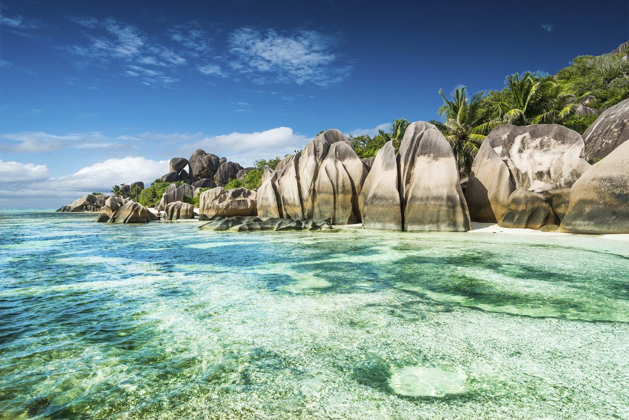 Praia Anse Sous d'Argent nas Seychelles