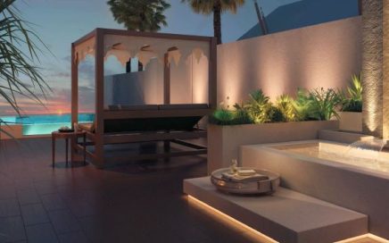 Um dos hotéis Ritz-Carlton Ras Al Khaimah nos Emirados Árabes Unidos