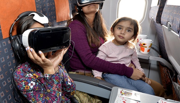Realidade Virtual filme Pólio da Unicef a bordo do voo easyJet