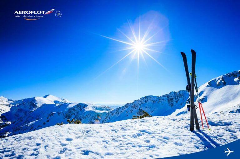Aeroflot oferece transporte de bagagem aos esquiadores e surfistas