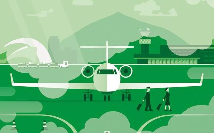 Desenho alusivo à Companhia Aérea Binter
