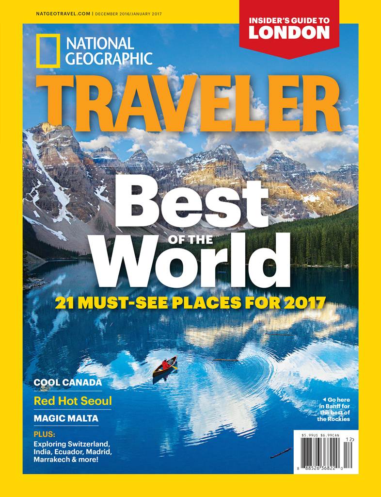 Capa de Dezembro da National Geographic Traveler de Dezembro 2016
