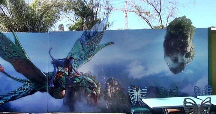 Construção em curso do Pandora - Mundo Avatar no Disney’s Animal Kingdom