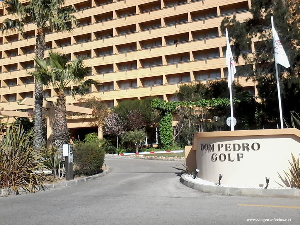 Entrada do hotel Dom Pedro Golf em Vilamoura no Algarve