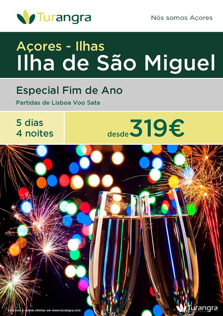 Promoção férias de fim de ano em São Miguel nos Açores desde 319€ com estadia de 4 noites