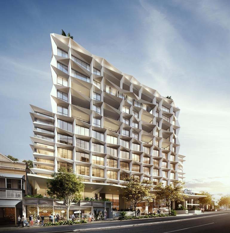 Modelo do Hotel Indigo Brisbane Fortitude Valley na Austrália