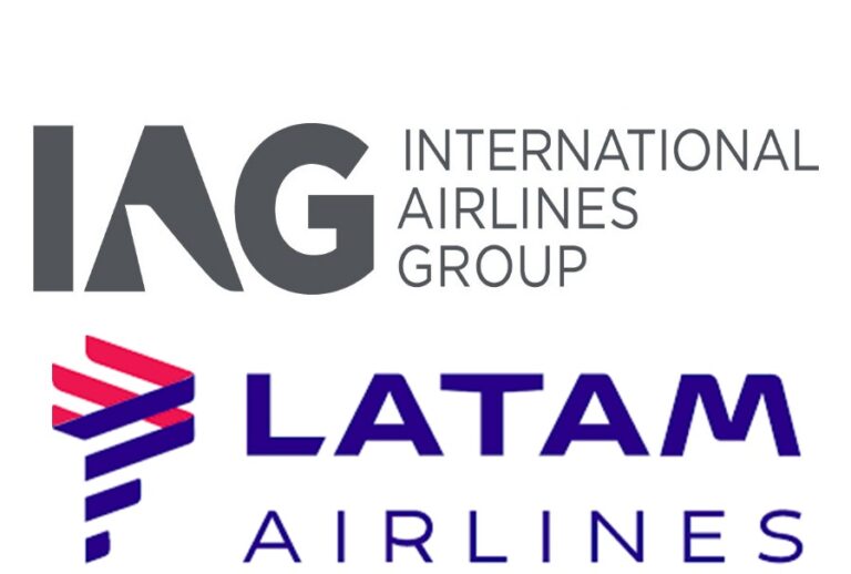 Logo da IAG e LATAM Airlines