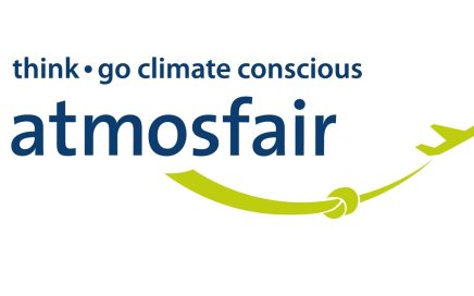 Logo da Atmosfair que divulga indice das companhias mais amigas do ambiente