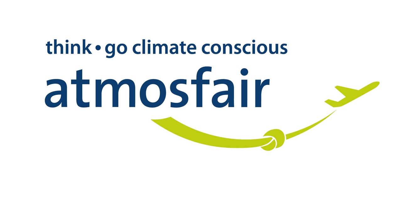 Logo da Atmosfair que divulga indice das companhias mais amigas do ambiente