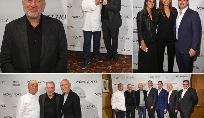 Apresentação em Nobva Iorque do hotel Nobu Miami com Robert de Niro