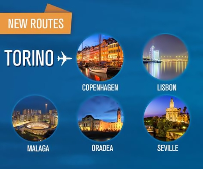 5 novas rotas da Blue Air desde Turim em Itália