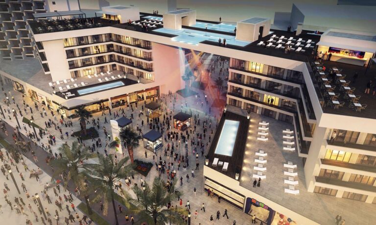 Projecto do novo hotel Meliá em Calviá Beach na ilha de Maiorca