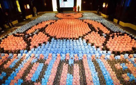Maior mosaico de peluches do Mundo no hotel Four Seasons em Pequim (Recorde Guinness)