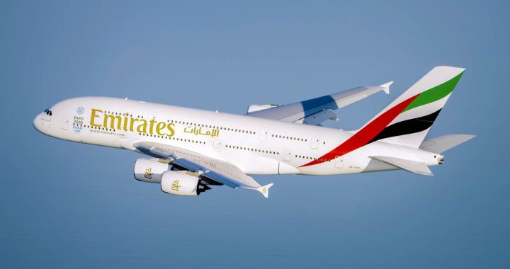 Aeronave A380 da Emirates que vai ser colocada na rota para Casablanca