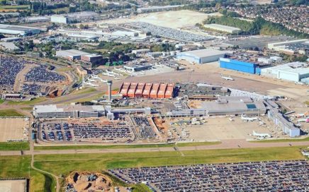 Vista aérea do Aeroporto de Londres Luton