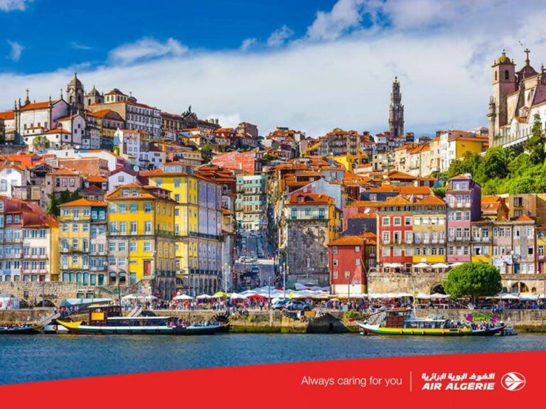 Vista da cidade do Porto na promoção à cidade da companhia Air Algérie