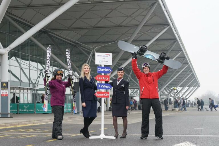 Rota com 2 voos por semana da Britisha Airways até Chambery nos Alpes desde Stansted