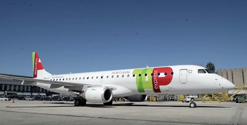 Embraer E190 da TAP que vai voar entre Lisboa e Manchester