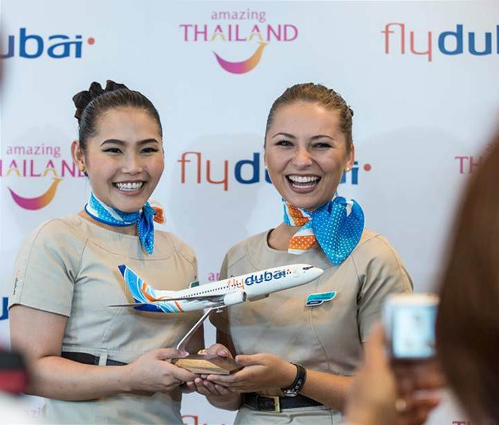 Apresentação dos voos da Flydubai para Bangkok na Tailândia