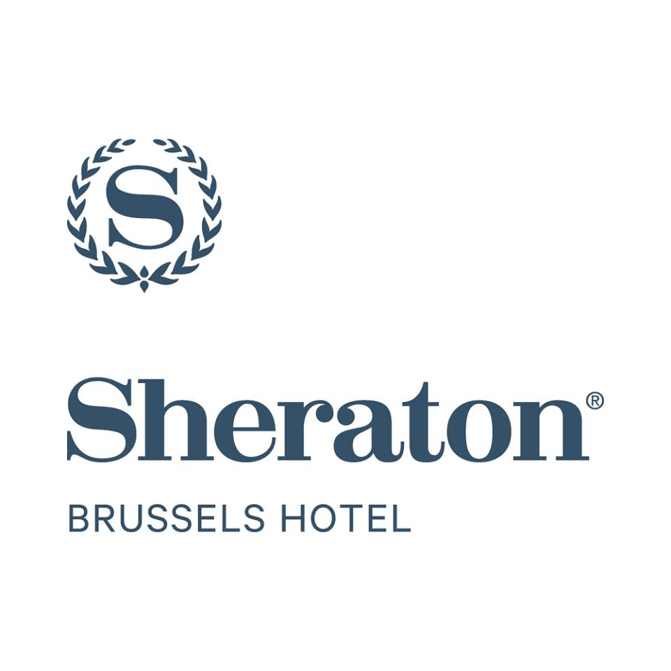 Logotipo do hotel Sheraton Brussels na capital da Bélgica