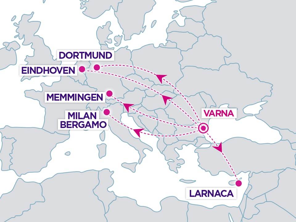 5 Novas rotas da Low Cost Wizz Air na sua base de Varna