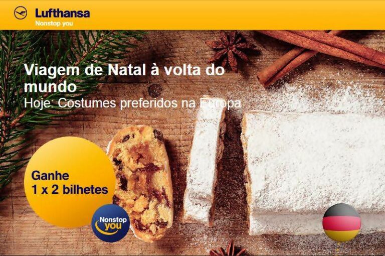 Passatempo Lufthansa até ao dia 23 de Dezembro: Viagem de Natal