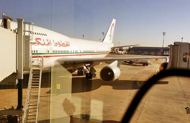 Boeing 747 da companhia aérea Royal Air Maroc em Casablanca
