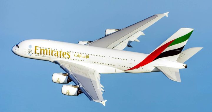 Airbus A380 da Emirates que vai voar todos os dias para São Paulo no Brasil